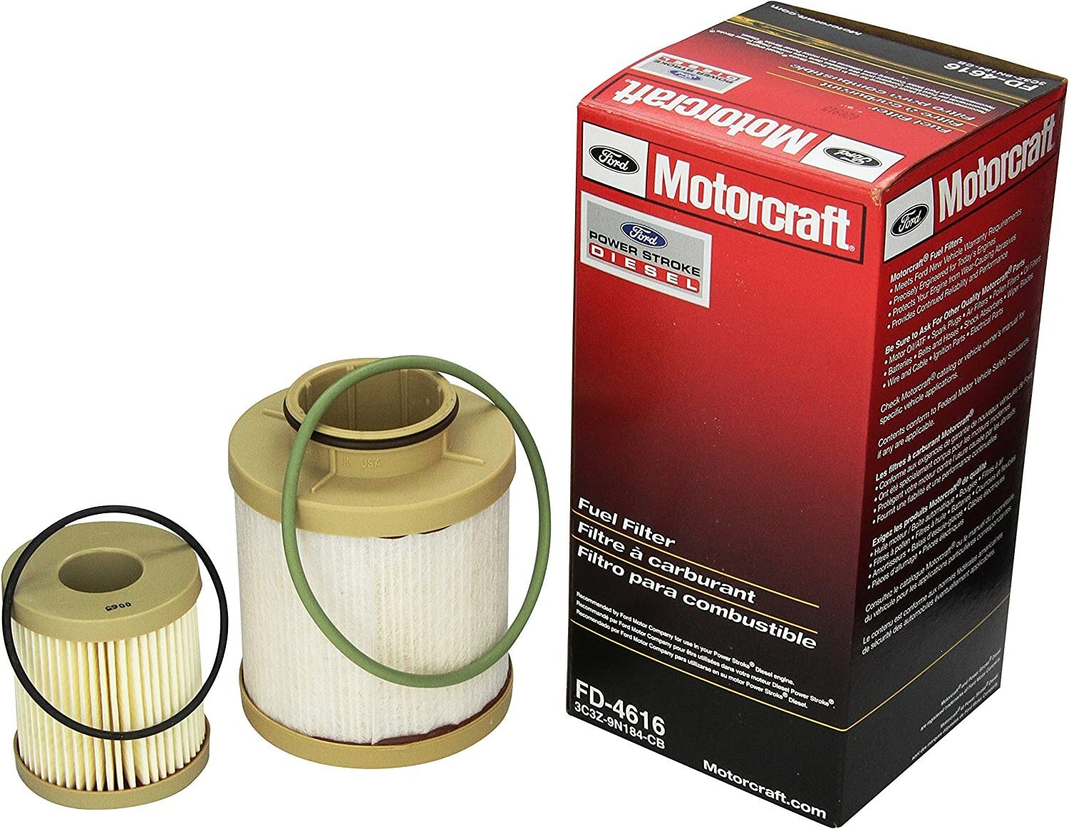 FORD Motorcraft Diesel Fuel Filter FD 4616 Kit For Excursion F Series Turbo 6.0L V8 — automotive replacement part